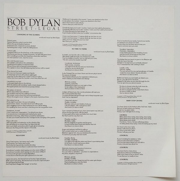 Bob Dylan - Street Legal - Obrázek 5