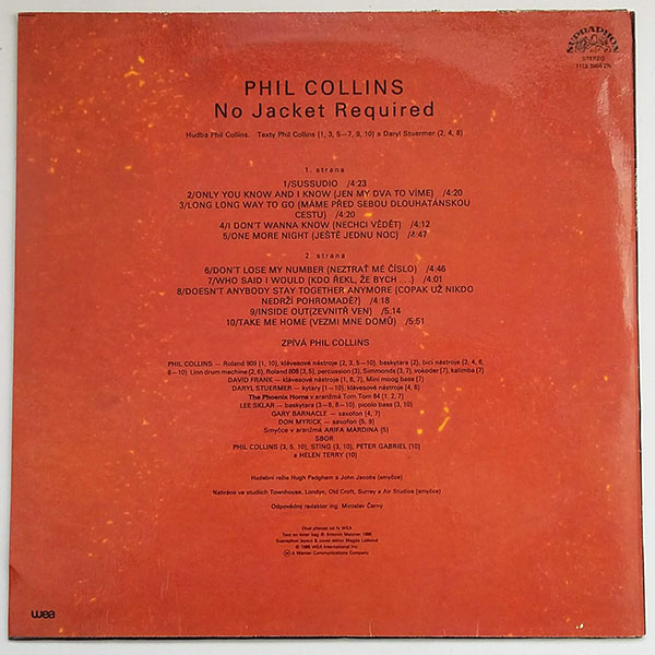 Phil Collins - No Jacket Required - Obrázek 2