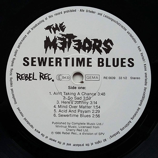 The Meteors - Sewertime Blues - Obrázek 3