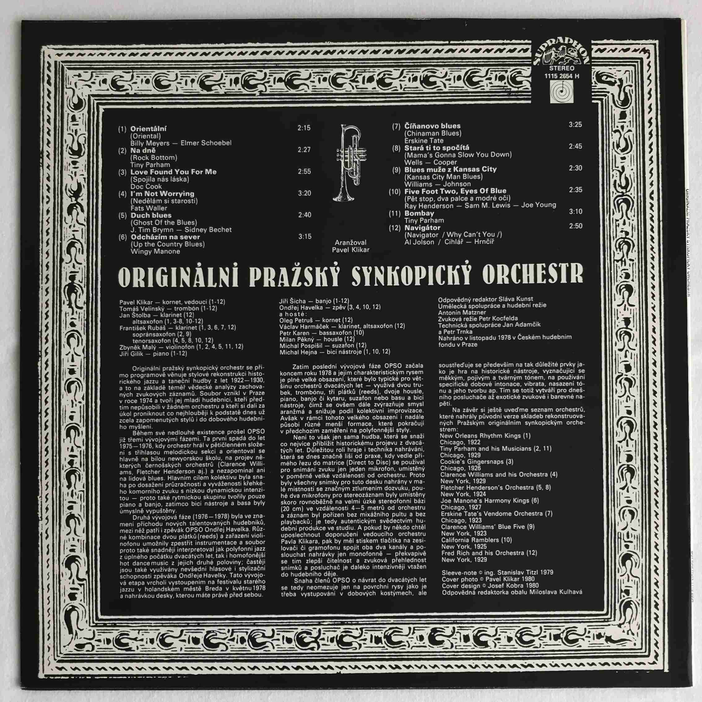 Originální Pražský Synkopický Orchestr - Originální Pražský Synkopický Orchestr - Obrázek 2