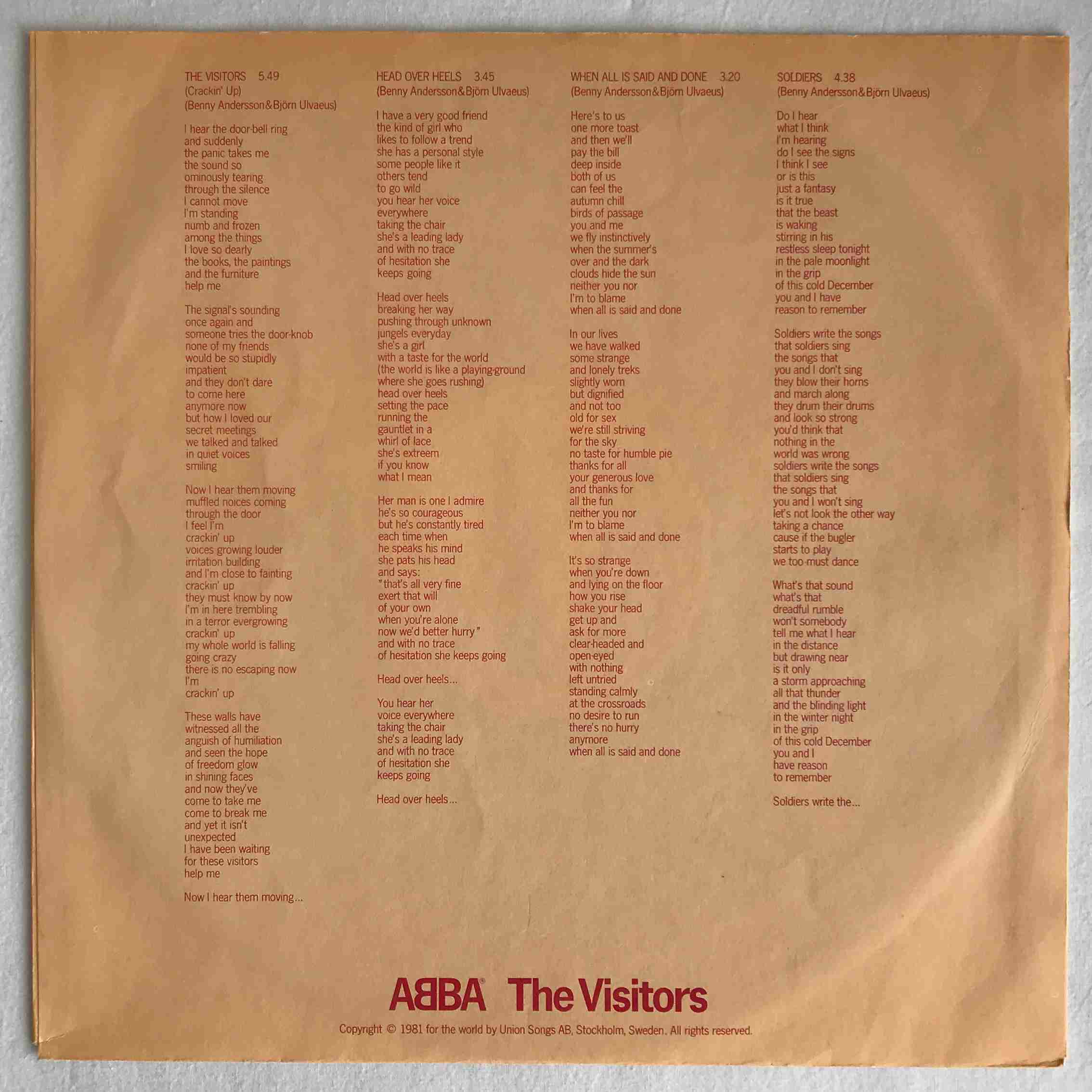 ABBA - The Visitors - Obrázek 4