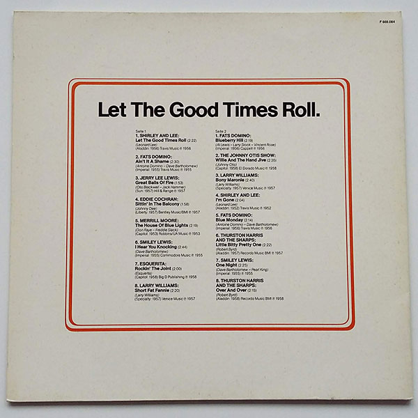 Various - "Let The Good Times Roll" Early Rock Classics 1952-1958 - Obrázek 2