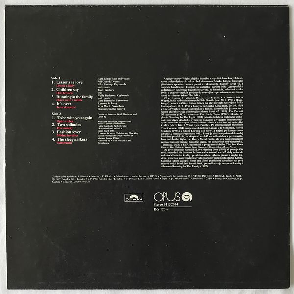 Level 42 - Running In The Family - Obrázek 2