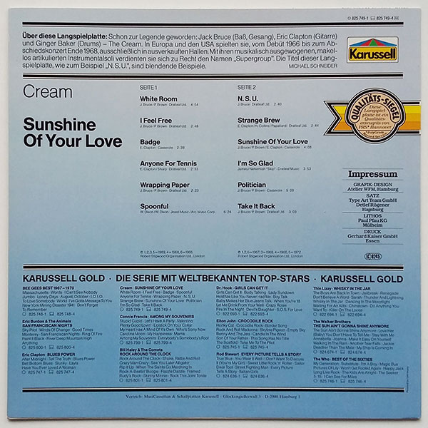 Cream - Sunshine Of Your Love - Obrázek 2