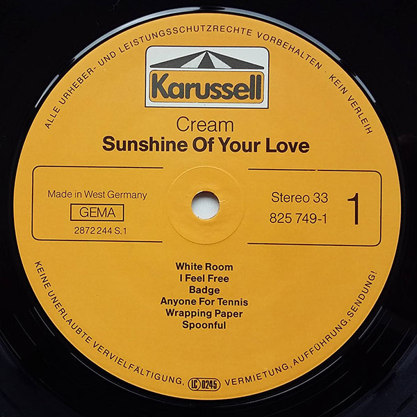 Cream - Sunshine Of Your Love - Obrázek 3