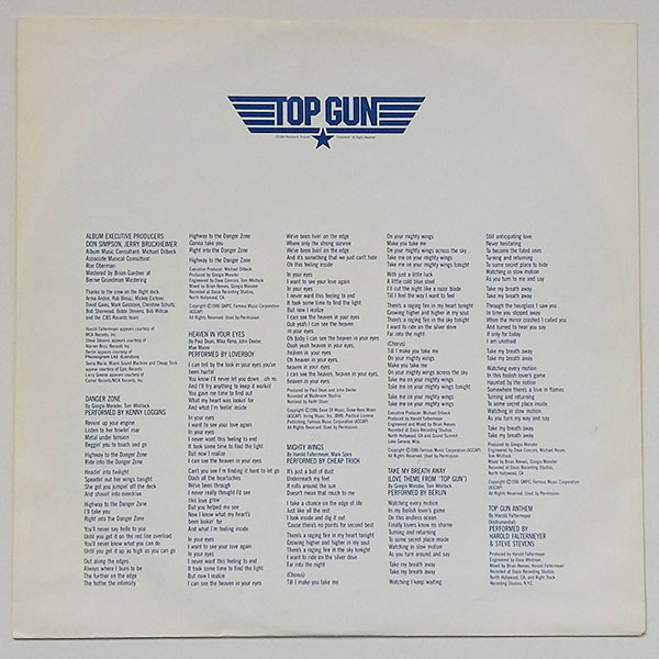 Various - Top Gun (Original Motion Picture Soundtrack) - Obrázek 3