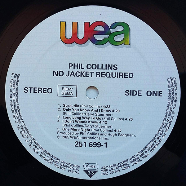 Phil Collins - No Jacket Required - Obrázek 4