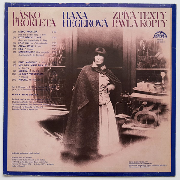 Hana Hegerová, Pavel Kopta - Lásko Prokletá (Hana Hegerová Zpívá Texty Pavla Kopty) - Obrázek 2