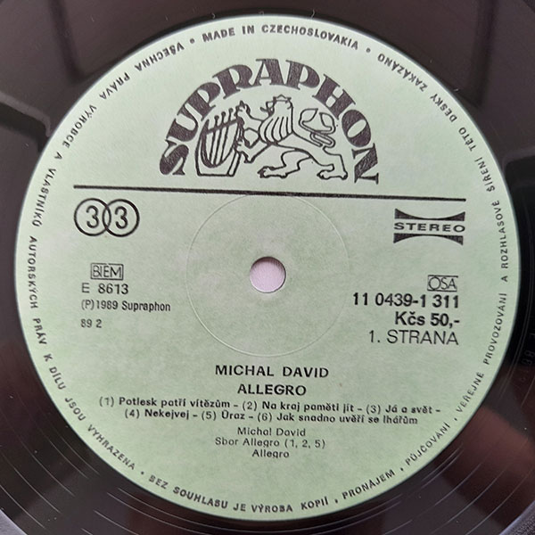 Michal David, Allegro - Michal David - Allegro - Obrázek 3