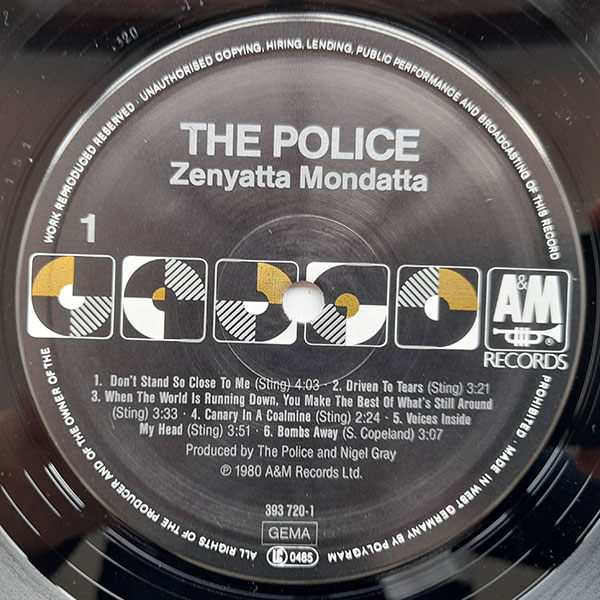 The Police - Zenyatta Mondatta - Obrázek 4