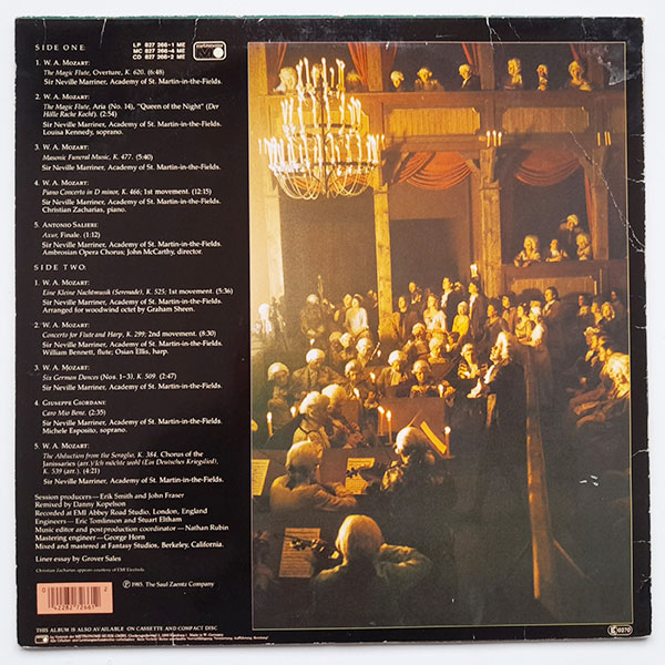 Sir Neville Marriner, Academy Of St. Martin-In-The-Fields - Amadeus (More Music From The Original Soundtrack Of The Film) - Obrázek 2