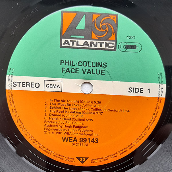 Phil Collins - Face Value - Obrázek 4