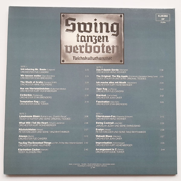 Various - Swing Tanzen Verboten Reichskulturkammer - Obrázek 2