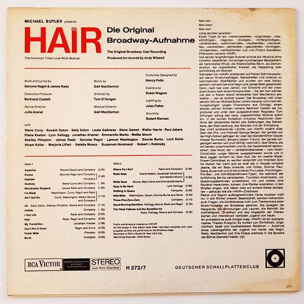 Hair - The American Tribal Love-Rock Musical (The Original Broadway Cast Recording) - Obrázek 2