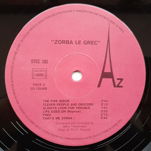Mikis Theodorakis - Zorba Le Grec (Bande Originale Du Film) - Obrázek 2