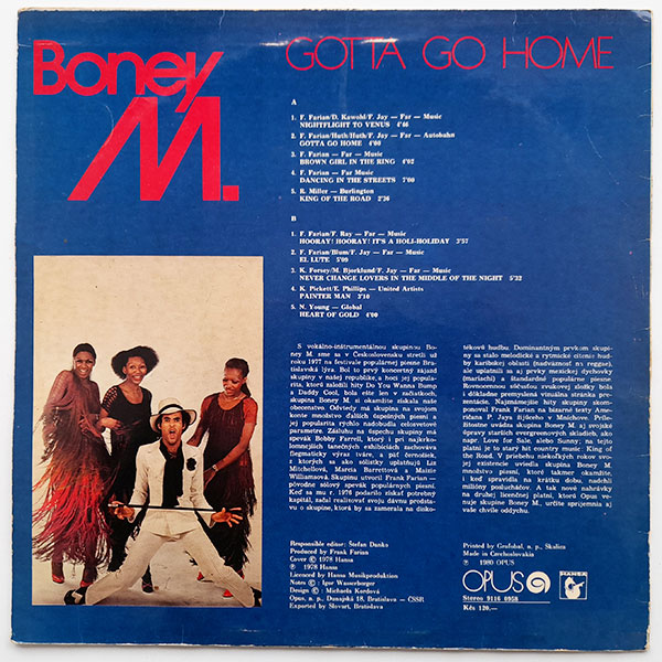 Boney M - Gotta Go Home - Obrázek 2