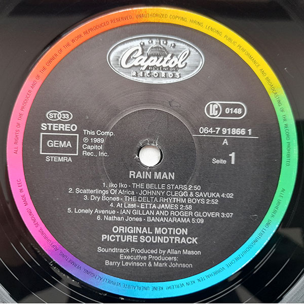 Various - Rain Man (Original Motion Picture Soundtrack) - Obrázek 3