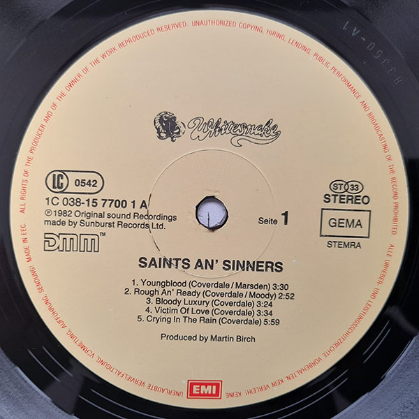 Whitesnake - Saints & Sinners - Obrázek 4