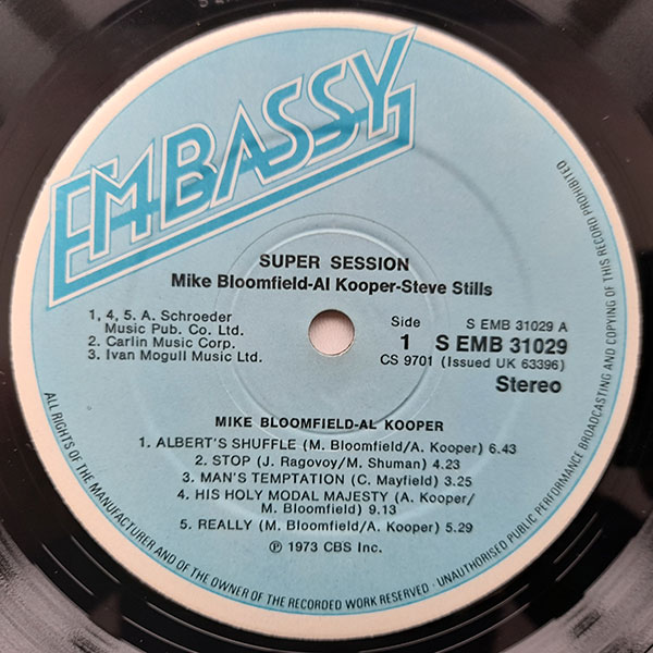 Mike Bloomfield / Al Kooper / Stephen Stills - Super Session - Obrázek 3