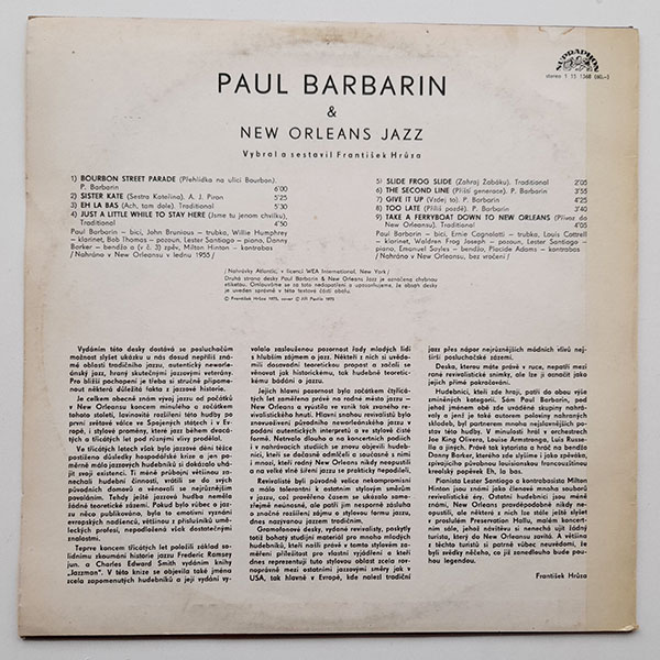 Paul Barbarin - Paul Barbarin & New Orleans Jazz - Obrázek 2