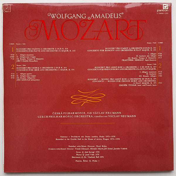 Wolfgang Amadeus Mozart, Czech Philharmonic Orchestra, conductor Václav Neumann - Wolfgang Amadeus Mozart - Obrázek 2