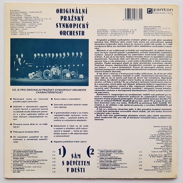 Originální Pražský Synkopický Orchestr - Sám s děvčetem v dešti - Obrázek 2