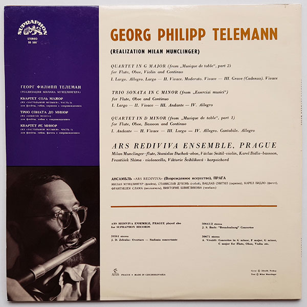 G.P. Telemann : Ars Rediviva Ensemble, Prague, Milan Munclinger - Chamber Music - Obrázek 2