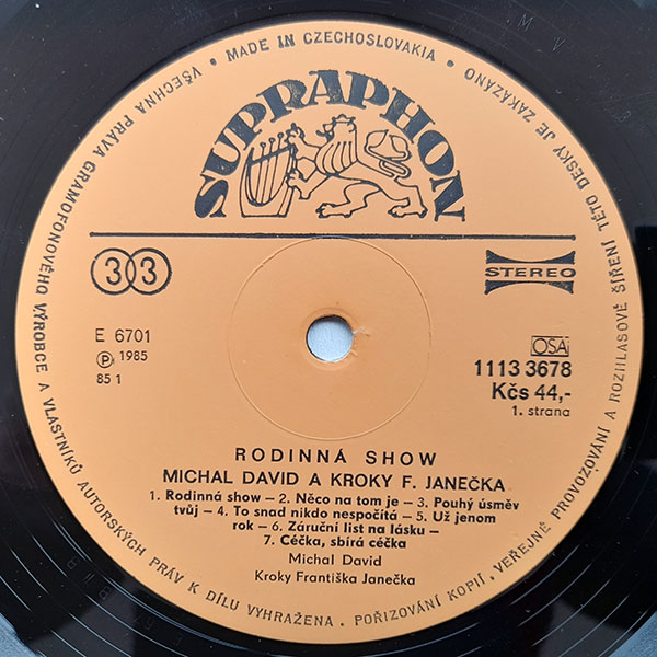Michal David, Kroky Františka Janečka - Rodinná Show - Obrázek 3