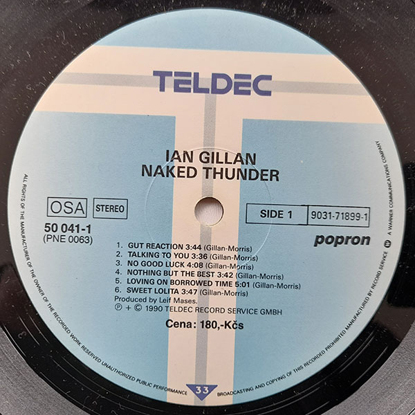 Ian Gillan - Naked Thunder - Obrázek 4