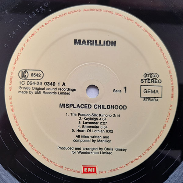 Marillion - Misplaced Childhood - Obrázek 4