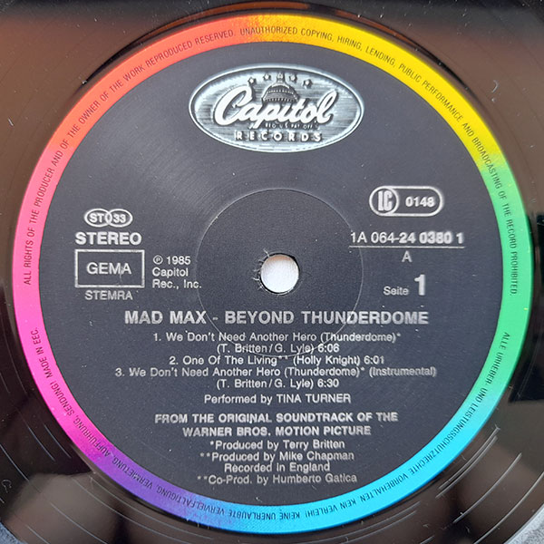 Various - Mad Max - Beyond Thunderdome - Original Motion Picture Soundtrack - Obrázek 5