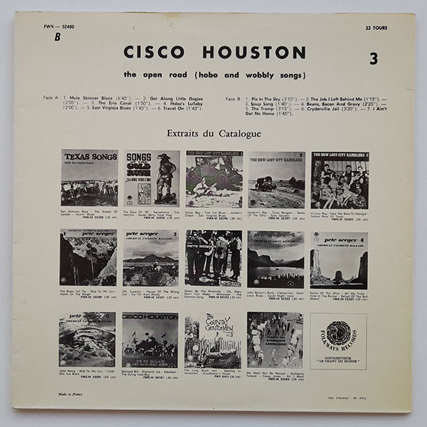 Cisco Houston - Vol. 3, The Open Road (Hobo And Wobbly Songs) - Obrázek 2