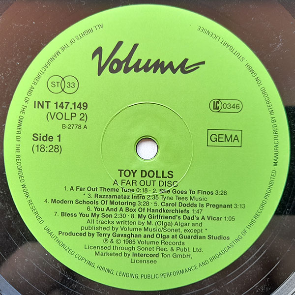 Toy Dolls - A Far Out Disc - Obrázek 3