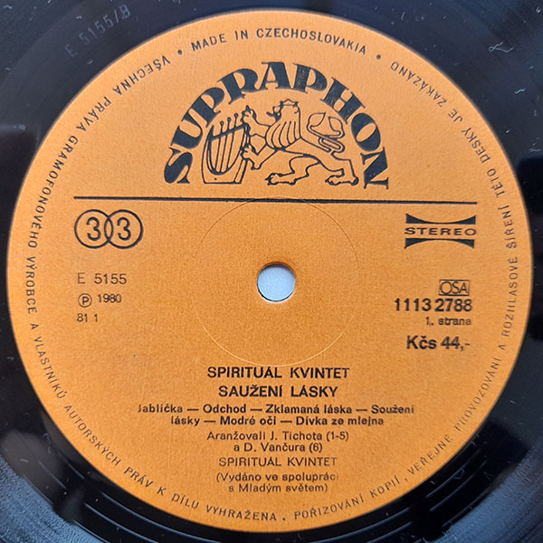 Spirituál Kvintet - Saužení lásky - Obrázek 3