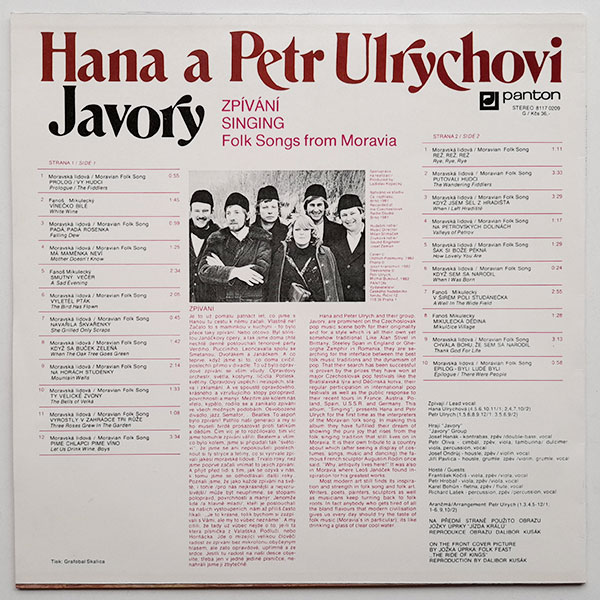 Hana a Petr Ulrychovi, Javory - Zpívání - Obrázek 2