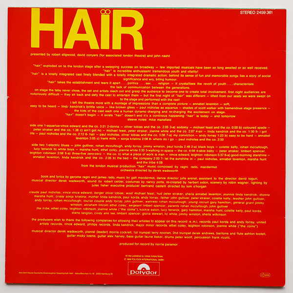 Hair - From The London Musical Production "Hair" - Obrázek 2