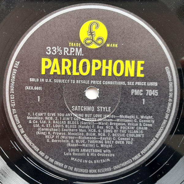 Louis Armstrong With Luis Russell And His Orchestra And Jack Purvis And His Orchestra - Satchmo Style - Obrázek 3