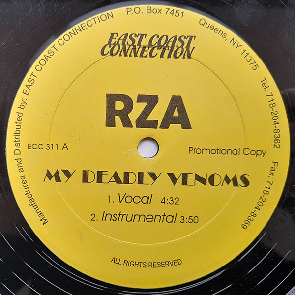 RZA / The Deadly Venoms - My Deadly Venoms / (Throw Your.......) Middle Fingers Up / Ready - Obrázek 2