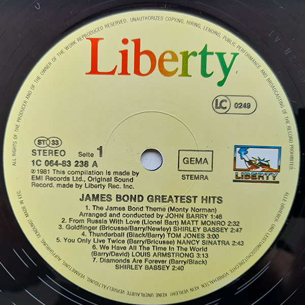 Various - James Bond Greatest Hits - Obrázek 3