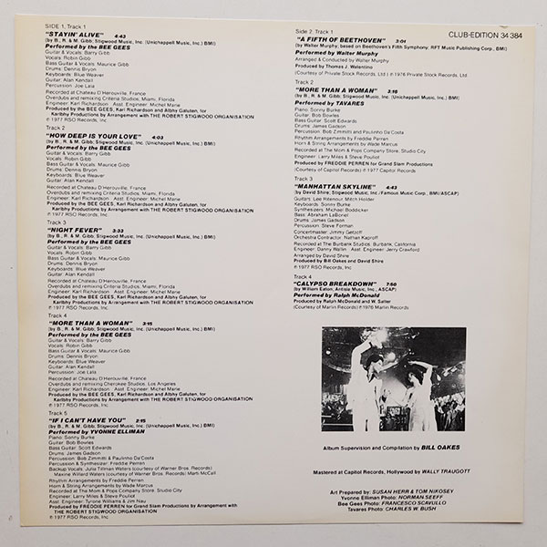 Various - Saturday Night Fever (The Original Movie Sound Track) - Obrázek 4