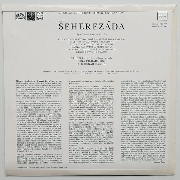 Nikolaj Andrejevič Rimskij-Korsakov, Česká Filharmonie , Řídí Oskar Danon - Šeherezáda - Obrázek 2