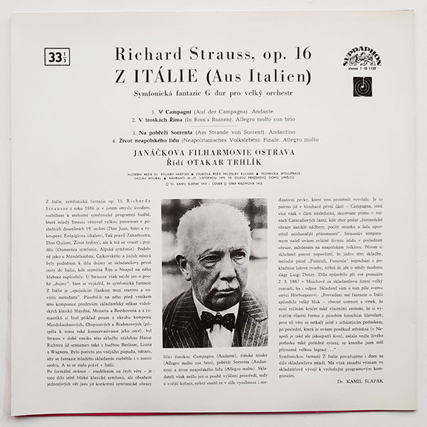 Richard Strauss, Janáčkova Filharmonie Ostrava řídí Otakar Trhlík - Z Itálie - Obrázek 2