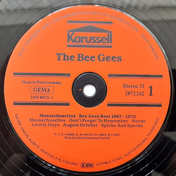 Bee Gees - Massachusettes - Bee Gees Best 1967 - 1970 - Obrázek 3
