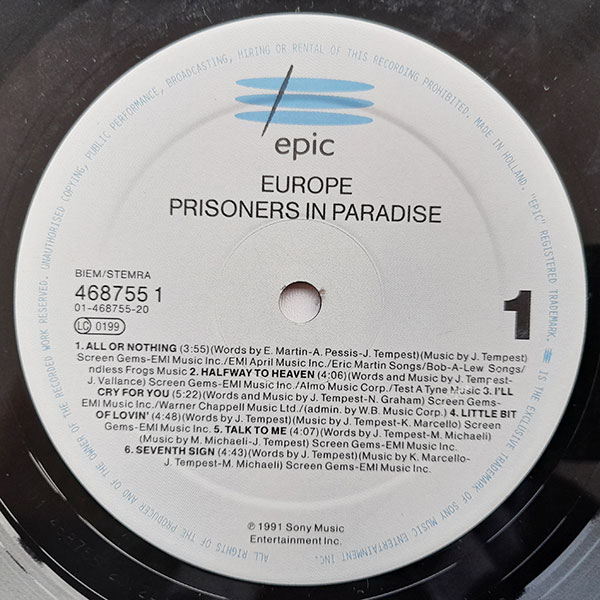 Europe - Prisoners In Paradise - Obrázek 3