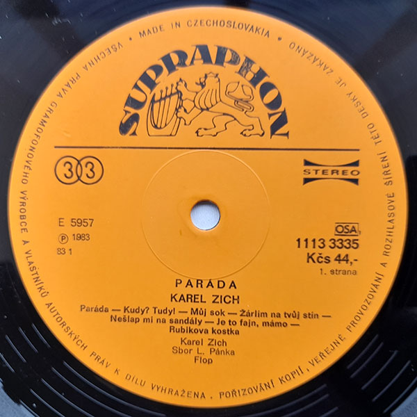 Karel Zich, Flop - Paráda - Obrázek 3