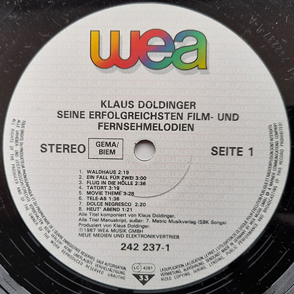 Klaus Doldinger - Seine Erfolgreichsten Film- Und Fernsehmelodien - Obrázek 3
