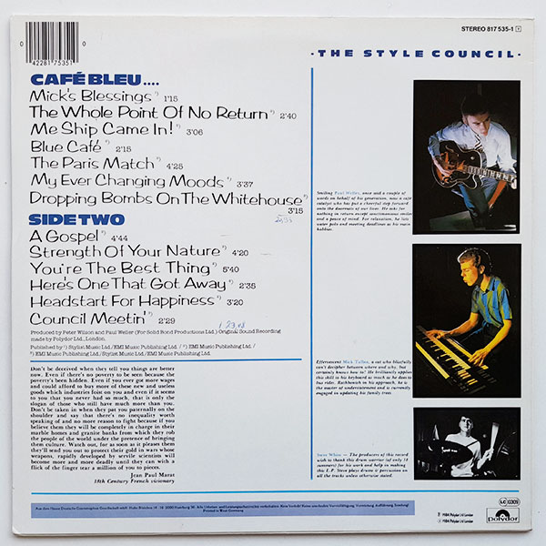 The Style Council - Café Bleu - Obrázek 2