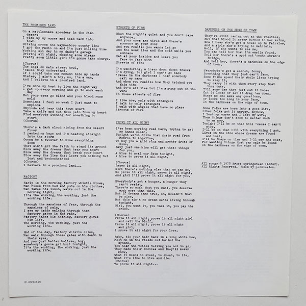 Bruce Springsteen - Darkness On The Edge Of Town - Obrázek 4