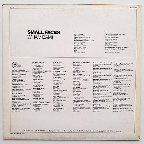 Small Faces - Wham Bam! - Obrázek 2