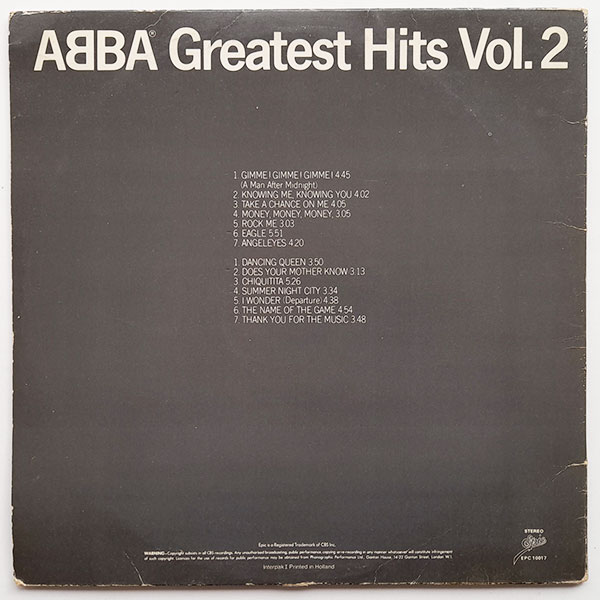 ABBA - Greatest Hits Vol. 2 - Obrázek 2